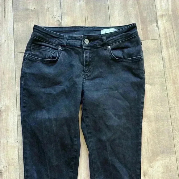 Anine Bing Distressed Knee Skinny Jeans in Washed Black Sz 27 - Picture 3 of 9